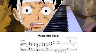 Mezase One Piece  One Piece OST  Piano Cover wmusic sheet [upl. by Vernen558]