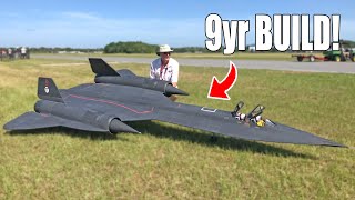 Amazing Giant Scale RC SR71 Blackbird ScratchBuilt [upl. by Brittain]