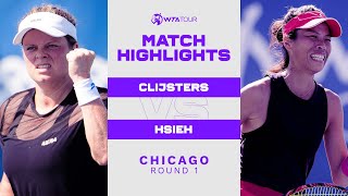 Kim Clijsters vs SuWei Hsieh  2021 Chicago Round 1  WTA Match Highlights [upl. by Yrelav]