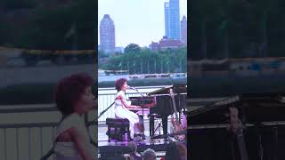 Esperanza Spalding singing and Playing Piano on Camdens Waterfront [upl. by Ammamaria]