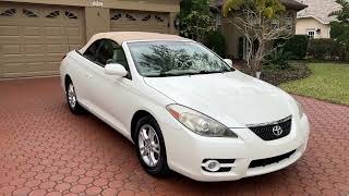 07 TOYOTA SOLARA CONVERTIBLE V6 AUTOMATIC THAT IS JUST GORGEOUS FL OWNED SINCE NEW 62K MILES DIVINE [upl. by Ecerehs]