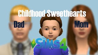 The Sims 4 Childhood Sweethearts Challenge  The Sims 4 CreateaSim  No CC [upl. by Yttak]