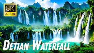 Detian Waterfall China  8K HDR Ultra HD Video  Spectacular Nature Vistas [upl. by Ric]