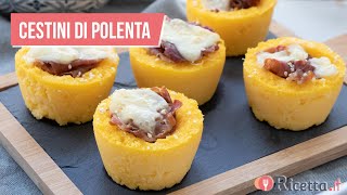 CESTINI DI POLENTA un antipasto super  Ricettait [upl. by Georgia127]