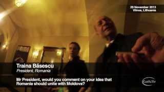 Basescu refuses to comment on his idea of RomaniaMoldova unification [upl. by Henghold73]