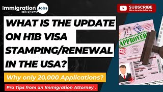 What is the update on H1B Visa Domestic Renewal  H1B Visa Stamping in the USA h1bvisa [upl. by Burke]