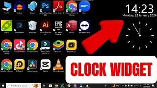 How To Set Clock Widget In Windows 1011  Easily Add Clock Widget [upl. by Yliab]