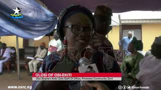 Oba Stephen Alabi gets Staff of Office as Olosi of OsiEkiti pledges community development [upl. by Adekram]