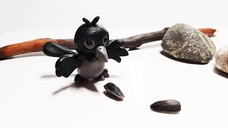 How to make Crow of modelling clay [upl. by Grace936]