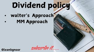 Relevence theory  MM approach  Dividend policy  Part 3 [upl. by Amsirak493]