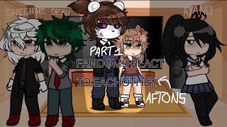 Fandoms React to Each otherPart 1 Afton family Gacha club gacha fnaf mha yanderesimulator [upl. by Esirec]