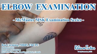 ELBOW EXAMINATION  McMASTER UNIVERSITY [upl. by Shargel]