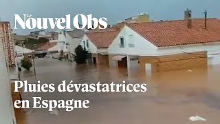 En Espagne les inondations font au moins 51 morts [upl. by Wendalyn]