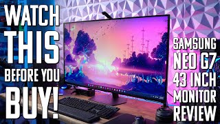 Samsung Neo G7 43 Inch Monitor Review  WATCH BEFORE YOU BUY [upl. by Felizio]