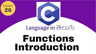 Functions in c language in telugu [upl. by Gorga]