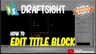 How To Edit Title Block In Draftsight [upl. by Winson982]