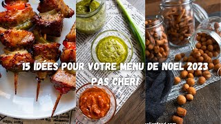 15 idées REPAS pour votre menu de noel 2023 pas cher [upl. by Gnivre]