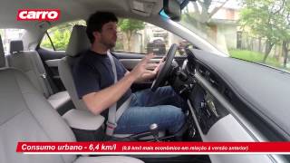 Toyota Corolla XEi 2015  Teste  CARRO [upl. by Ludovika]