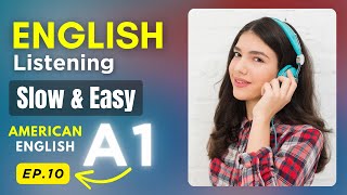 10 English Listening Practice Level 1A1  English Listening for Beginners  English Conversation [upl. by Cirdahc573]