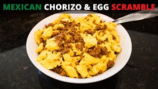 MEXICAN CHORIZO amp EGG SCRAMBLE  Quick and Easy [upl. by Elinad]