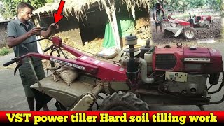 VST power tiller Hard soil tilling work  VST SHAKTI 130DI tusharpowertiller [upl. by Akalam684]