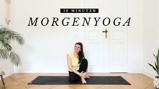 Yoga Morgenroutine  10 Minuten Stretch  sanfte Aktivierung [upl. by Yecal409]