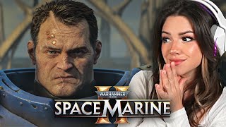 Warhammer 40K Space Marine 2 Cinematic Trailer Reaction [upl. by Nuawad]