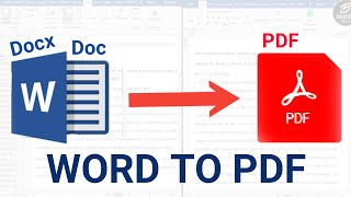 How To Convert Docx to PDF  How to Convert doc to pdf [upl. by Jenkel]