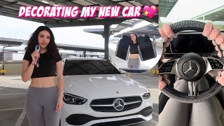 Decorate my NEW CAR with me  CAR TOUR 💗 must haves [upl. by Siobhan]