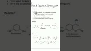 Exp 6  7 hydroxy 4 methyl coumarin Synthesis  Organic Practical [upl. by Nnayhs]