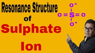 Resonance Structure of Sulphate Ion 27  NEET IITJEE [upl. by Rehptosirhc]