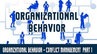 Management  Organizational Behavior  Conflict Management Part 1 [upl. by Mills]