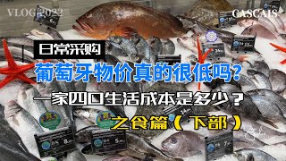 葡萄牙物价真的很低吗？（下部）｜来看下一家四口的真实花销｜葡萄牙生活物价｜葡萄牙超市购物｜葡萄牙通货膨胀｜葡萄牙生活所需成本｜葡萄牙移民生活｜葡萄牙退休移民｜葡萄牙黄金签证｜葡萄牙D7签证 [upl. by Orfinger725]