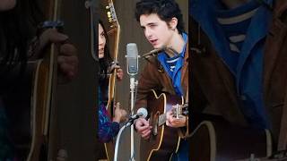 Footage of Timothy Chalamet Singing as Bob Dylan in A Complete Unknown Released [upl. by Brunk]