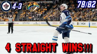 Jets Game Reaction 202324 7882 WPG4 NSH3 OTW —JETS WIN IN OVERTIME— [upl. by Ttelrats]