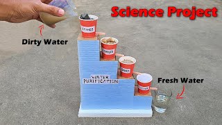 Water Purification  Science Exhibition Project Working Model  Science Project [upl. by Hallett]