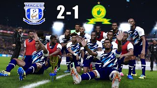 🔴MAGESI FC vs MAMELODI SUNDOWNS ⚽ FINAL CARLING BLACK LABEL CUP 2024 FOOTBALL GAMEPLAY HD PES 2021 [upl. by Suckram]