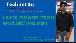 How to Password Protect Word 2007 Document [upl. by Ellemaj]