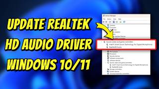 🔄 How to Update Realtek HD Audio Driver on Windows 11 🎧 [upl. by Carrelli]