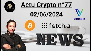 Actu crypto n°77 Bitcoin Vechain FetchAI  Actu crypto et économique [upl. by Capps]