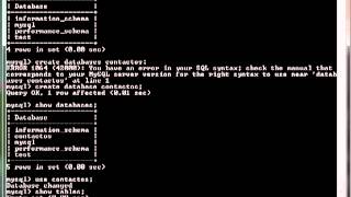 Base de datos en mysql usando linea de comando [upl. by Otsenre71]