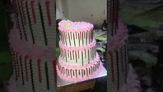 New cake design cream cake recipe birthday decorate cheese recipe cake 2step 3 step vanilla [upl. by Ennaj]