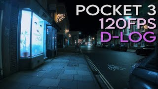 DJI Pocket 3  120fps DLog at Night  Christmas Lights [upl. by Gant119]