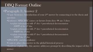 AP World History DBQ Essay Format Outline [upl. by Nomor826]