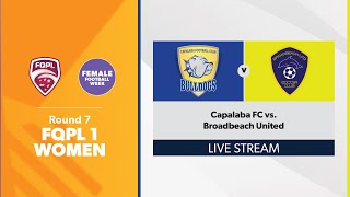 FQPL 1 Women Round 7  Capalaba FC vs Broadbeach United [upl. by Stranger]