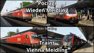 Pociągi w Wiedniu Meidling  Trains in Vienna Meidling  Züge in Wien Meidling [upl. by Aifos242]