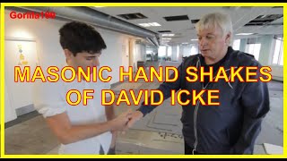 David Icke Masonic Hand shake at Peoples voice Studio London  by Gorilla199 [upl. by Aiahc]