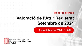 Roda de premsa de valoració de les dades datur Setembre 2024 [upl. by Ener]