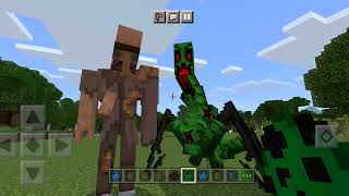 Mutant Mobs ADDON in Minecraft PE [upl. by Lisabet296]