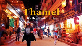 Friday Nightlife in Thamel Kathmandu City  Most Touristic Place Kathmandu City  Travel Nepal 4K [upl. by Dorey]